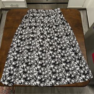 COMME DES GARÇONS COMME DES GARÇONS Print Black and White Midi Skirt, Size M